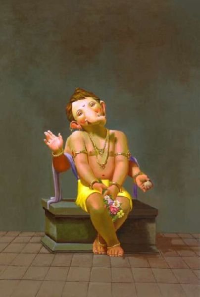 JG195 Ganesha Painting