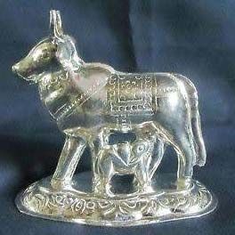 Silver Cow Statue 05
