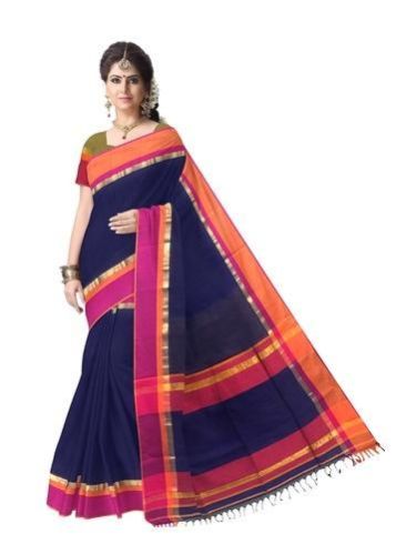 Handloom Ganga Jamuna Maheshwari Silk Cotton Saree