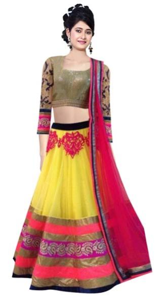 Designer Heavy Yellow Lehengha