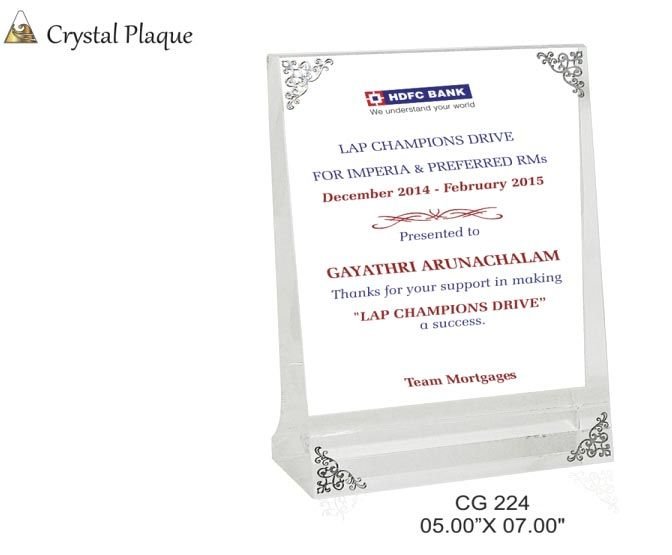 Crystal Awards & Trophies (CG 224)