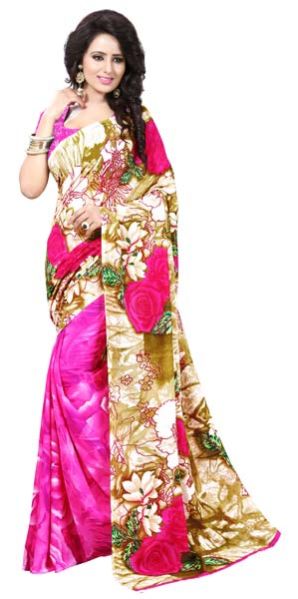 Georgette Saree (Pinky Pink)