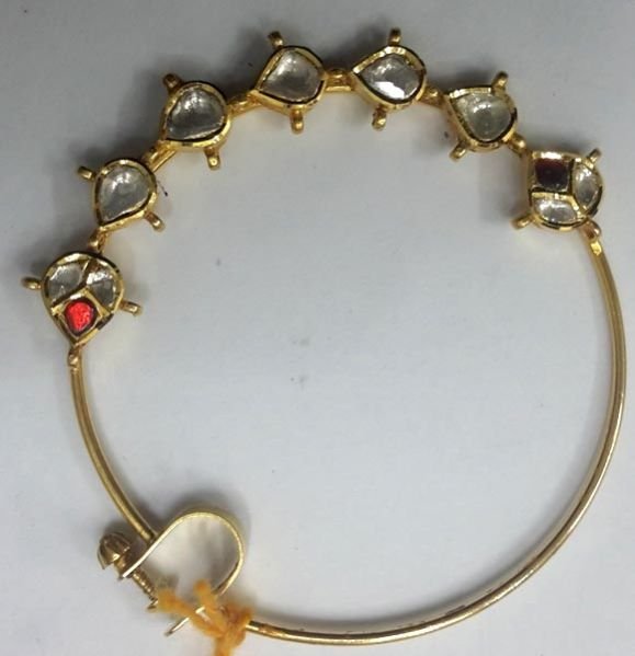 Diamond Polki Nose Ring 04