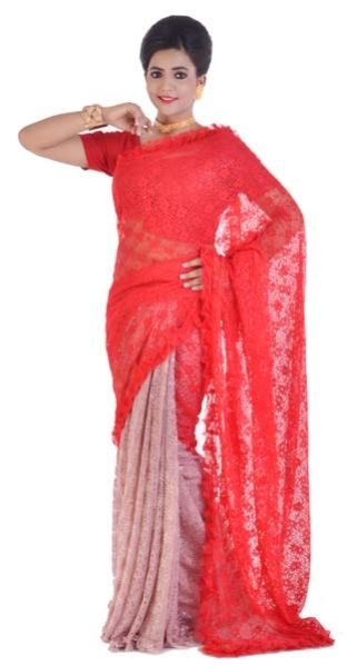 Floral Net Saree (AI 006)