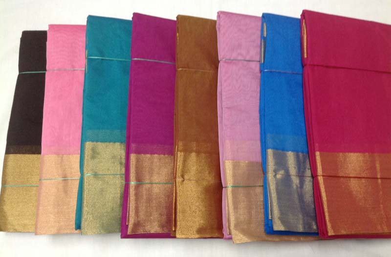 Kota Cotton Plain Border Saree 02