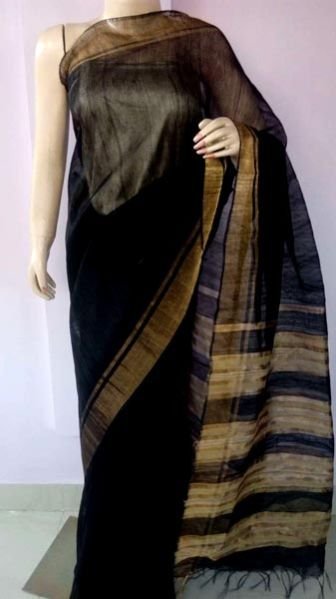 Ladies Linen Silk Sarees 02