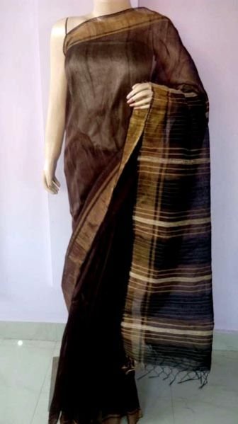 Ladies Linen Silk Sarees 03