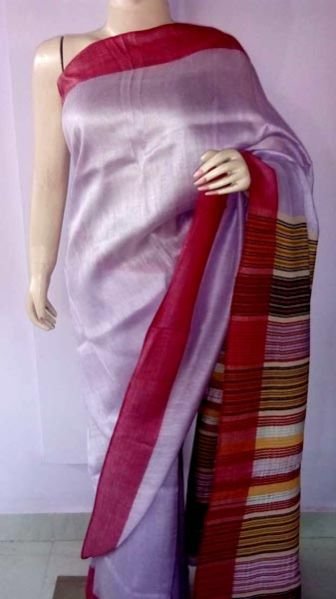 Ladies Linen Silk Sarees 04