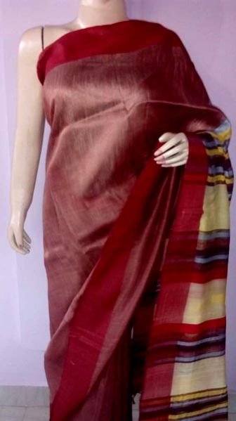 Ladies Linen Silk Sarees 08