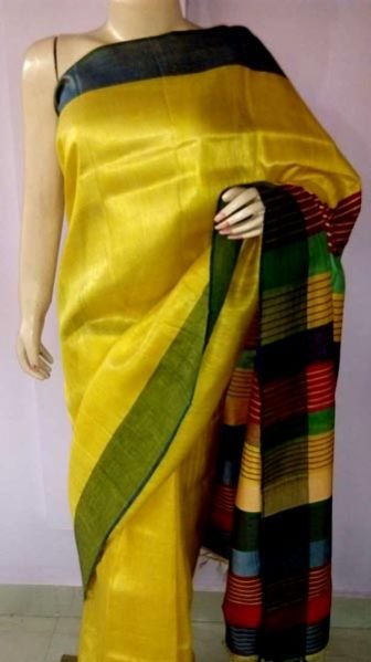 Ladies Linen Silk Sarees 09