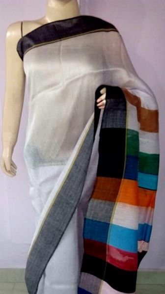 Ladies Linen Silk Sarees 11