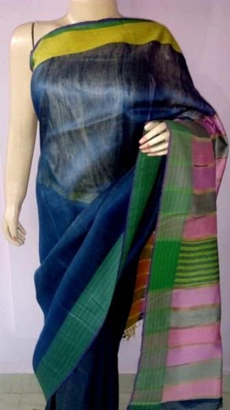 Ladies Linen Silk Sarees 13