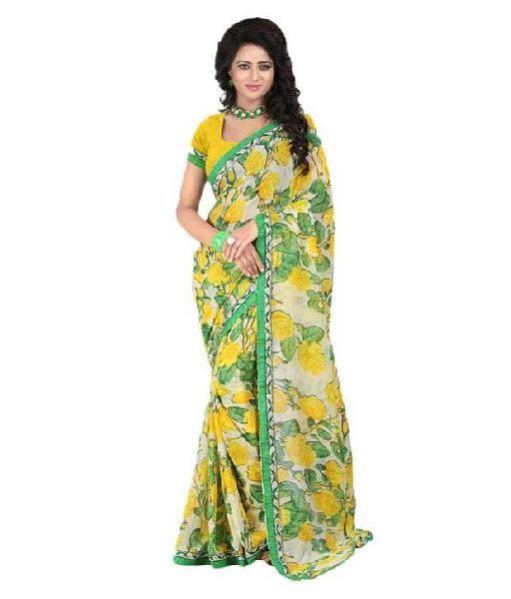Heavy Georgette Sarees (JNE1168-Yellow-SR-WL527)