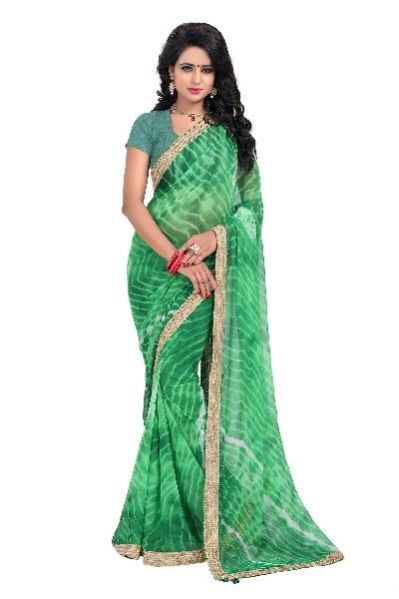 Heavy Georgette Sarees (JNE1171-Green-SR-MS572)