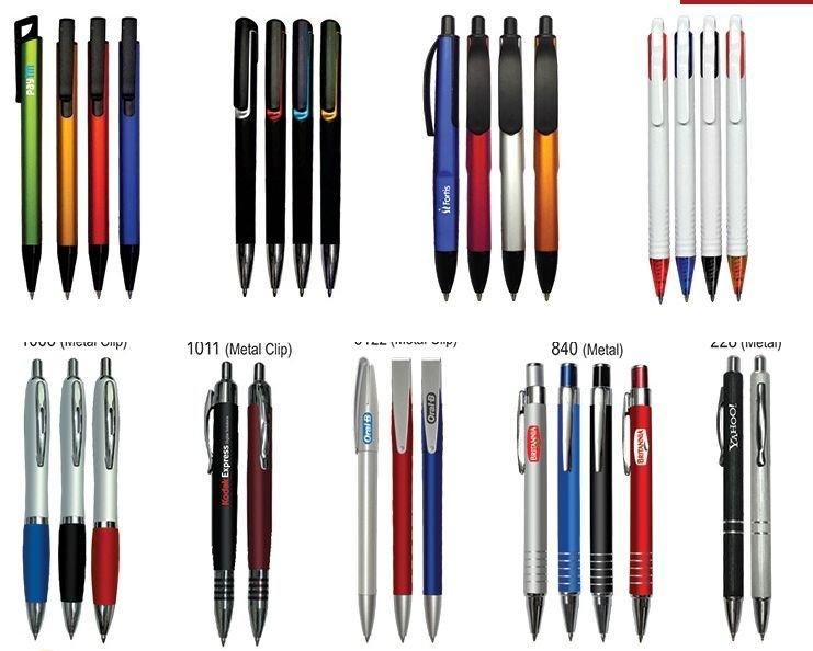 Plastic & Metal Clip Ball Pen 01