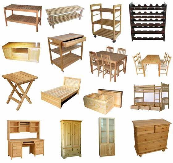 Wooden Home Furniture Set 03