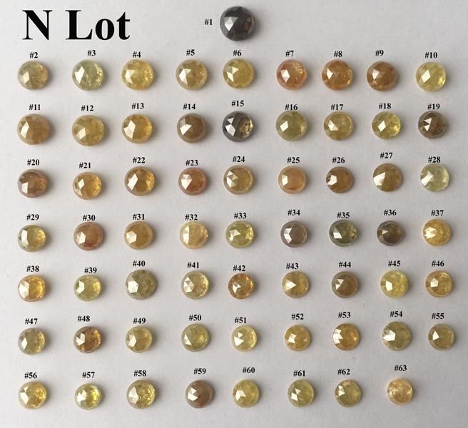 Yellowish Rose Cut Diamonds - 02