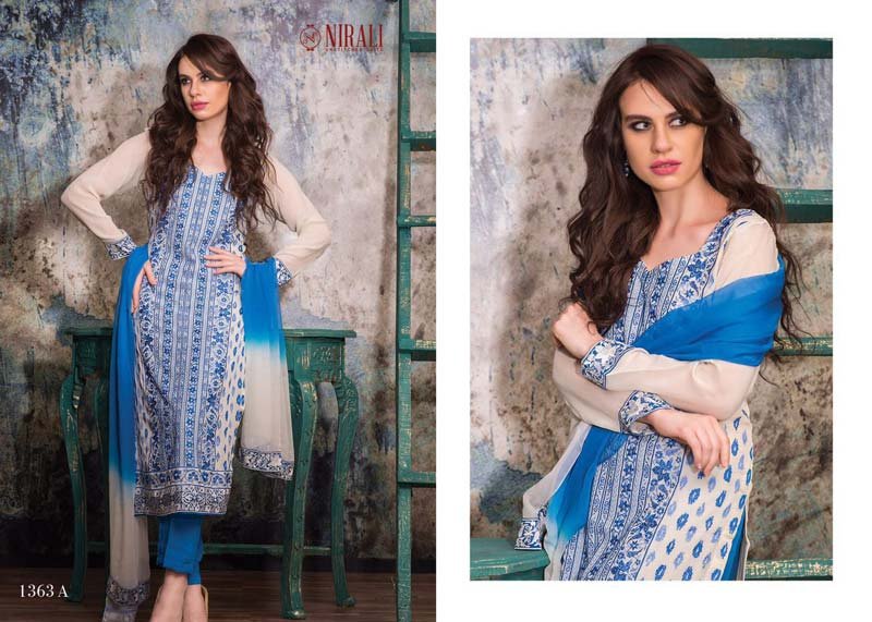 NR Nawazish 1363 A in Georgette with Embroidered