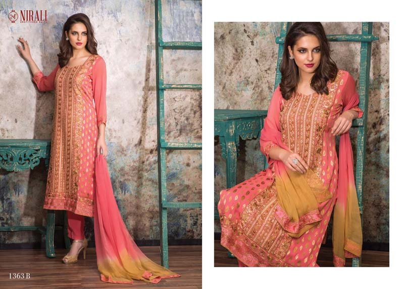 NR Nawazish 1363 B in Georgette with Embroidered