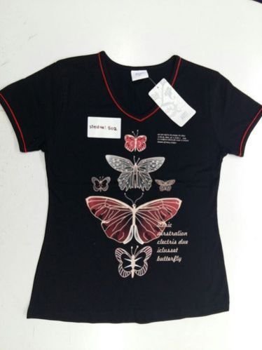 Cotton Printed V Neck Top 01