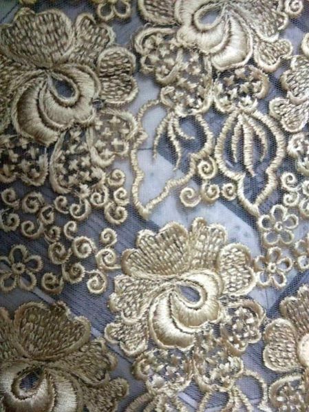 Heavy Embroidered Net Fabric 12