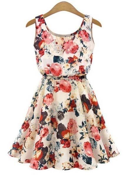 Printed One Piece Dress (1114)
