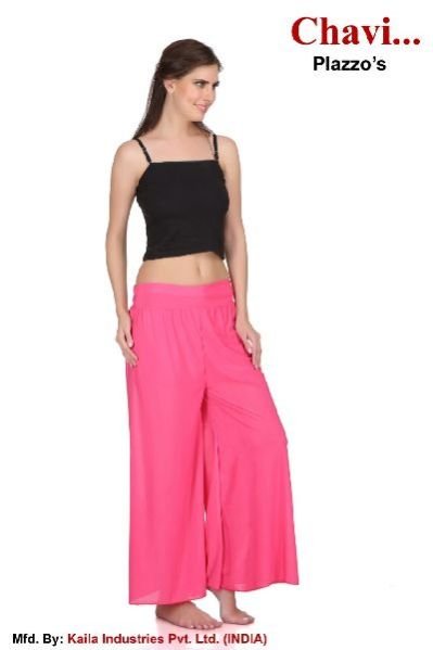 Ladies Plain Palazzo Pant 01