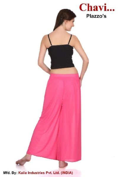 Ladies Plain Palazzo Pant 02