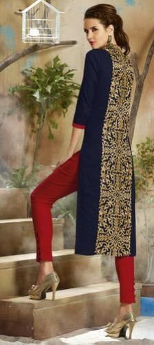 Embroidered Cotton Kurti - 02