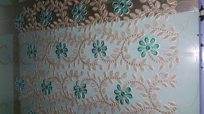 Embroidered Acrylic Net Fabric 02
