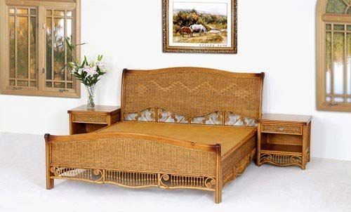 Cane Double Cot 01