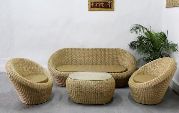 Cane Sofa Set 01