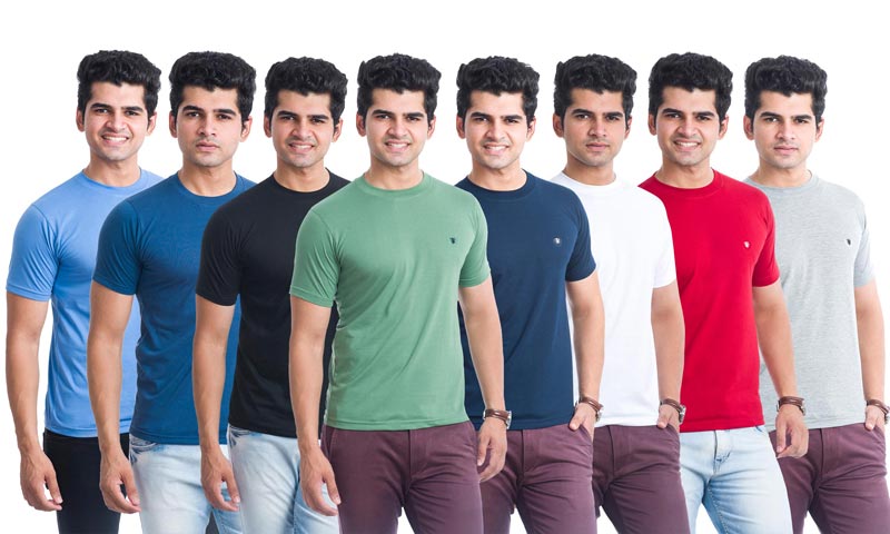Mens Plain Round Neck T-Shirt 01
