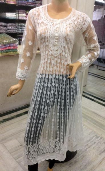 Fancy Chikan Kurti 01