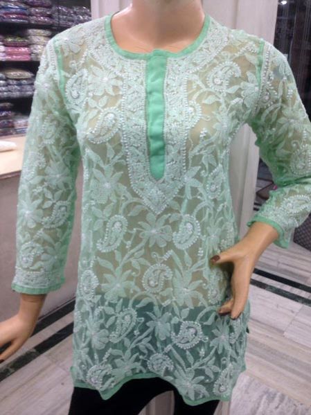 Fancy Chikan Kurti 02