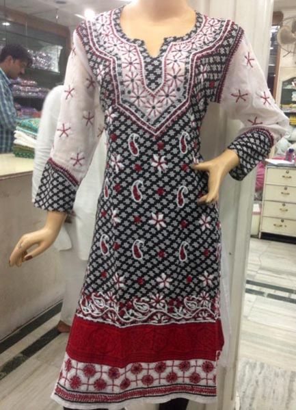 Fancy Chikan Kurti 03