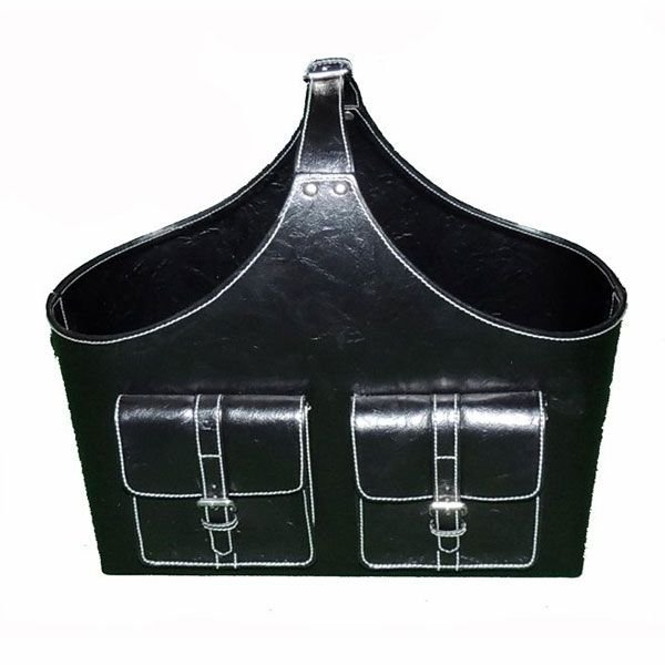 Leather Magazine Baskets
