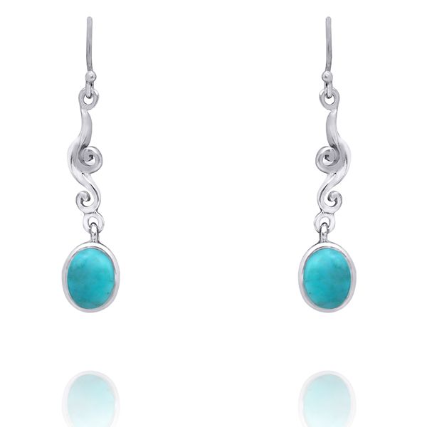 000110393 Silver Gemstone Earrings