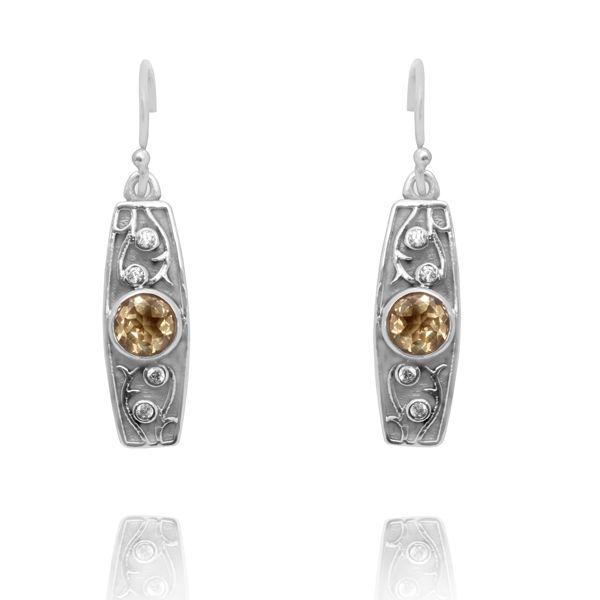 000210375 Silver Gemstone Earrings