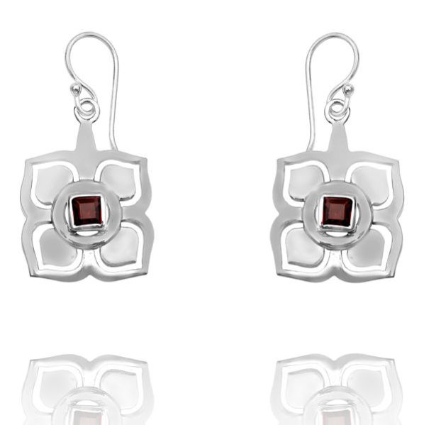 000920465 Silver Gemstone Earrings