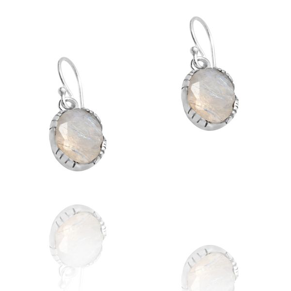 001020485 Silver Gemstone Earrings