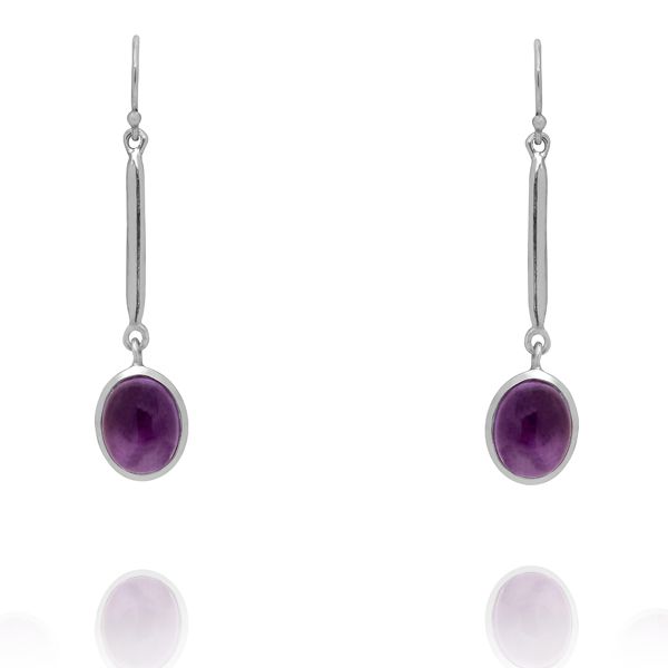 001420530 Silver Gemstone Earrings