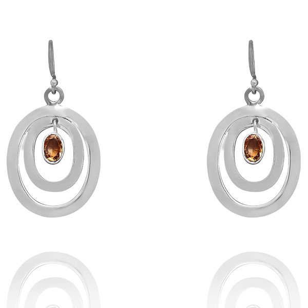 001610495 Silver Gemstone Earrings