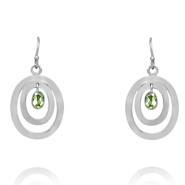 001620495 Silver Gemstone Earrings