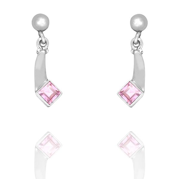 002010495 Silver Gemstone Earrings