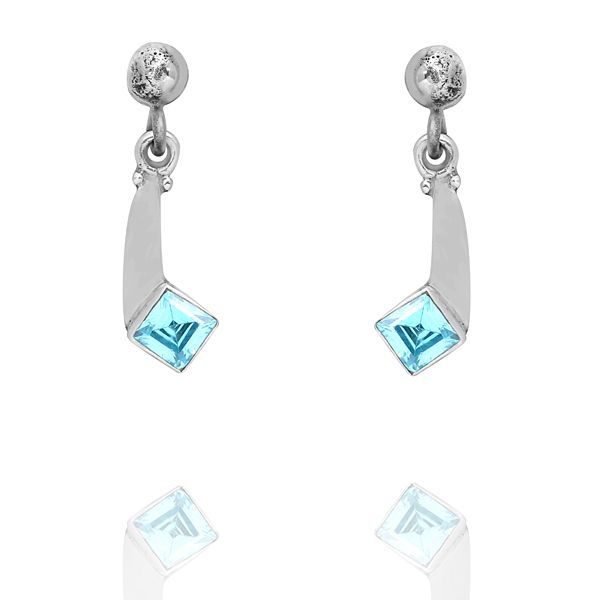 002020495 Silver Gemstone Earrings