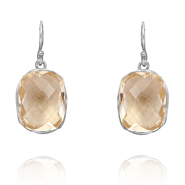 010820940 Silver Gemstone Earrings