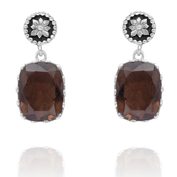 011321100 Silver Gemstone Earrings