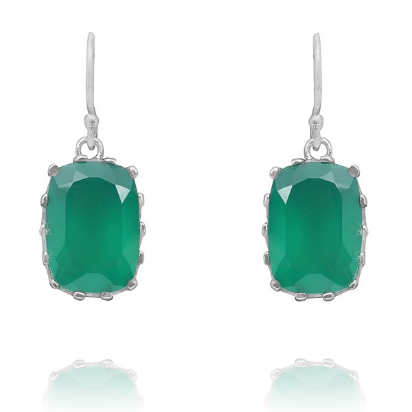 011510615 Silver Gemstone Earrings