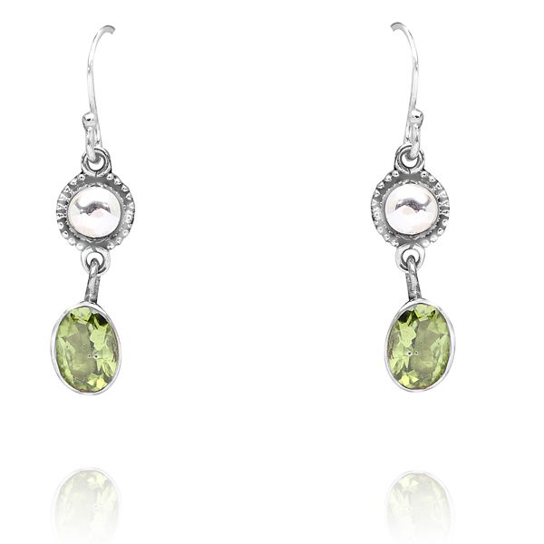 011620315 Silver Gemstone Earrings